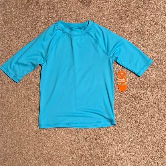 Wonder Nation Blue Rashguard Swim Shirt - Picture 1 of 2